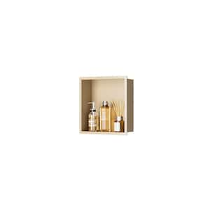 12 in. W x 12 in. H x 4 in. D Shower Niche, Wall Niche Stainless Steel, Recessed Niche Shower in Matte Gold