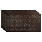 Traditional #4 2 ft. x 4 ft. Glue Up Vinyl Ceiling Tile in Smoked Pewter (40 sq. ft.)