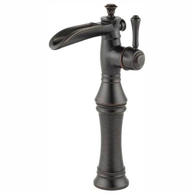 Cassidy Single Hole Single-Handle Open Channel Spout Vessel Bathroom Faucet in Venetian Bronze