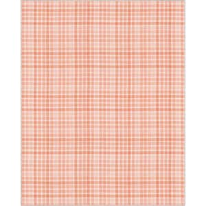 Crayola Plaid Coral 7 ft. 10 in. x 9 ft. 10 in. Area Rug
