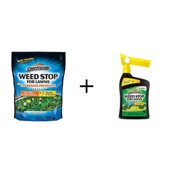 10.8 lbs. Weed Stop Plus Crabgrass Preventer Granules and 32 oz. Ready-To-Spray Lawn Weed Killer Combo