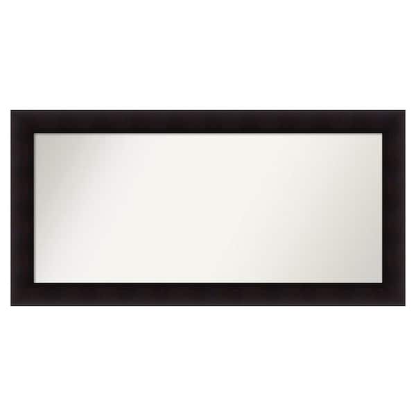 Amanti Art Portico Espresso 51.75 in. x 25.75 in. Custom Non-Beveled Wood Framed Batthroom Vanity Wall Mirror