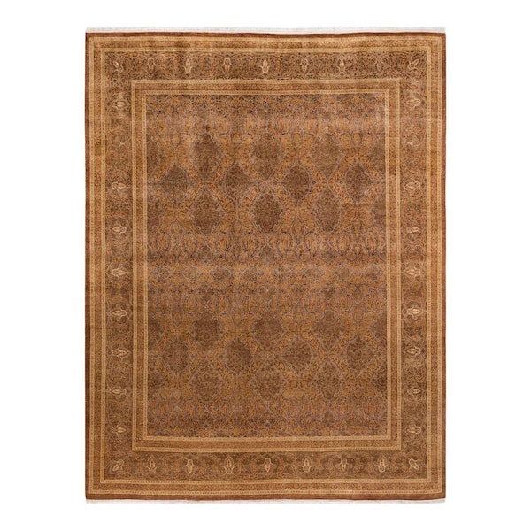 Solo Rugs Mogul One-of-a-Kind Traditional Yellow 8 ft. 0 in. x 10 ft. 4 in. Floral Area Rug