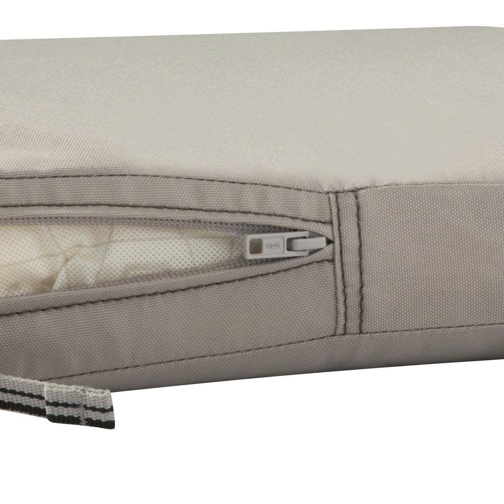 Ravenna Water-Resistant Mushroom Patio Bench Cushion