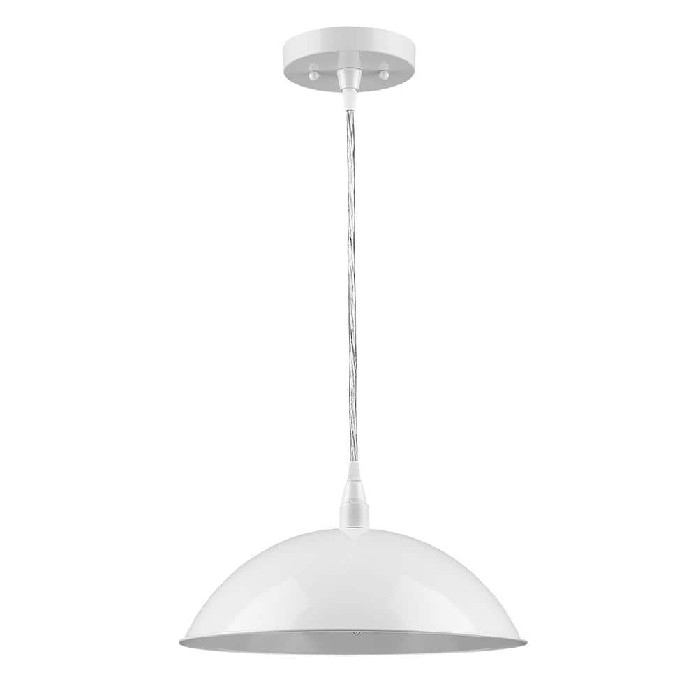 Layla 12" Gold Dome Pendant Light with Clear Suspension Wire