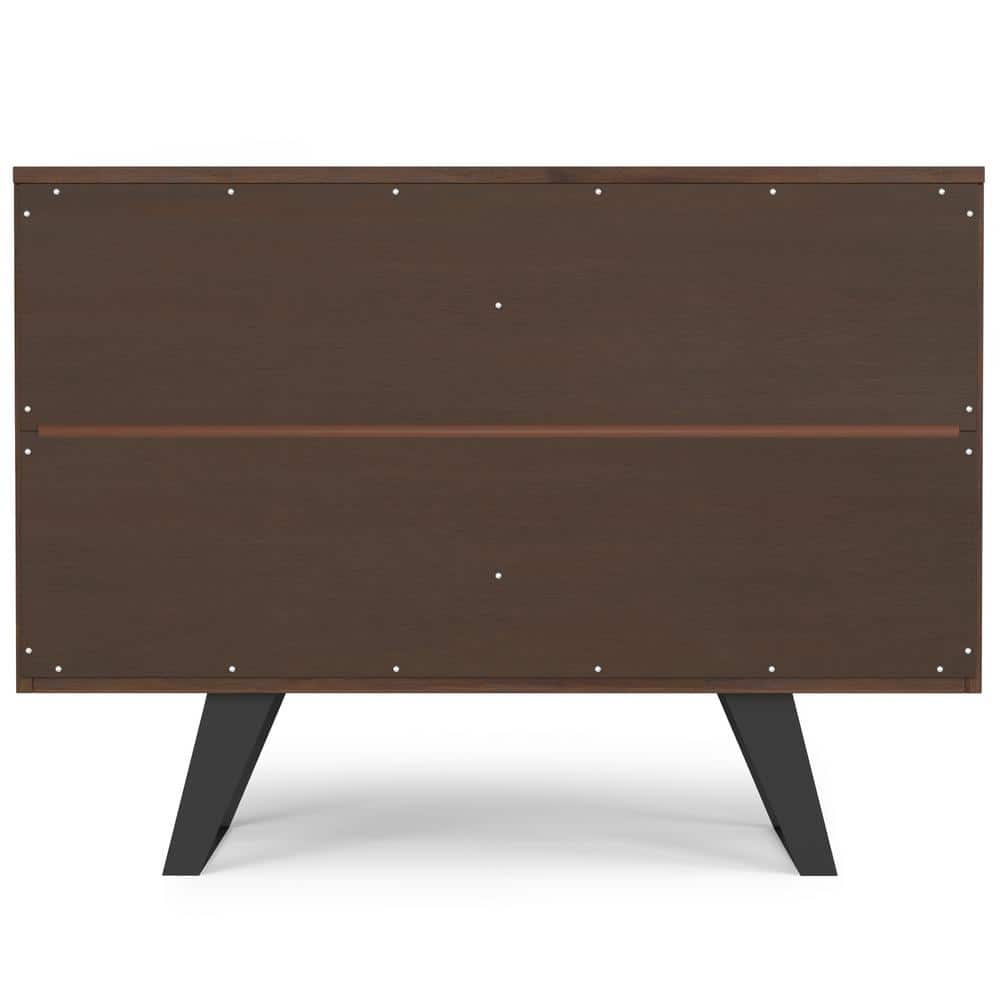 Lowry Distressed Charcoal Brown Solid Acacia Wood Sideboard Buffet