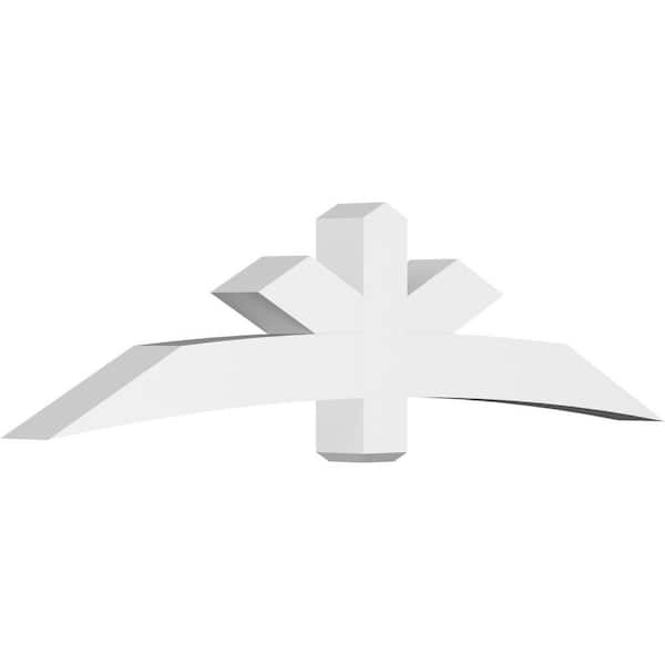 Ekena Millwork Alberta 84 in. W x 21 in. H x 6 in. D Signature Polyurethane Bracket