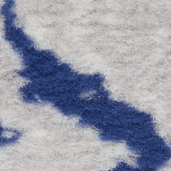 3 ft. x 5 ft. Ivory and Navy Blue Abstract Area Rug