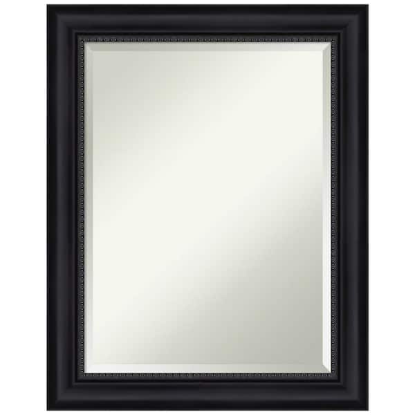 Astor 23 in. x 29 in. Modern Rectangle Framed Black Bathroom Vanity Mirror