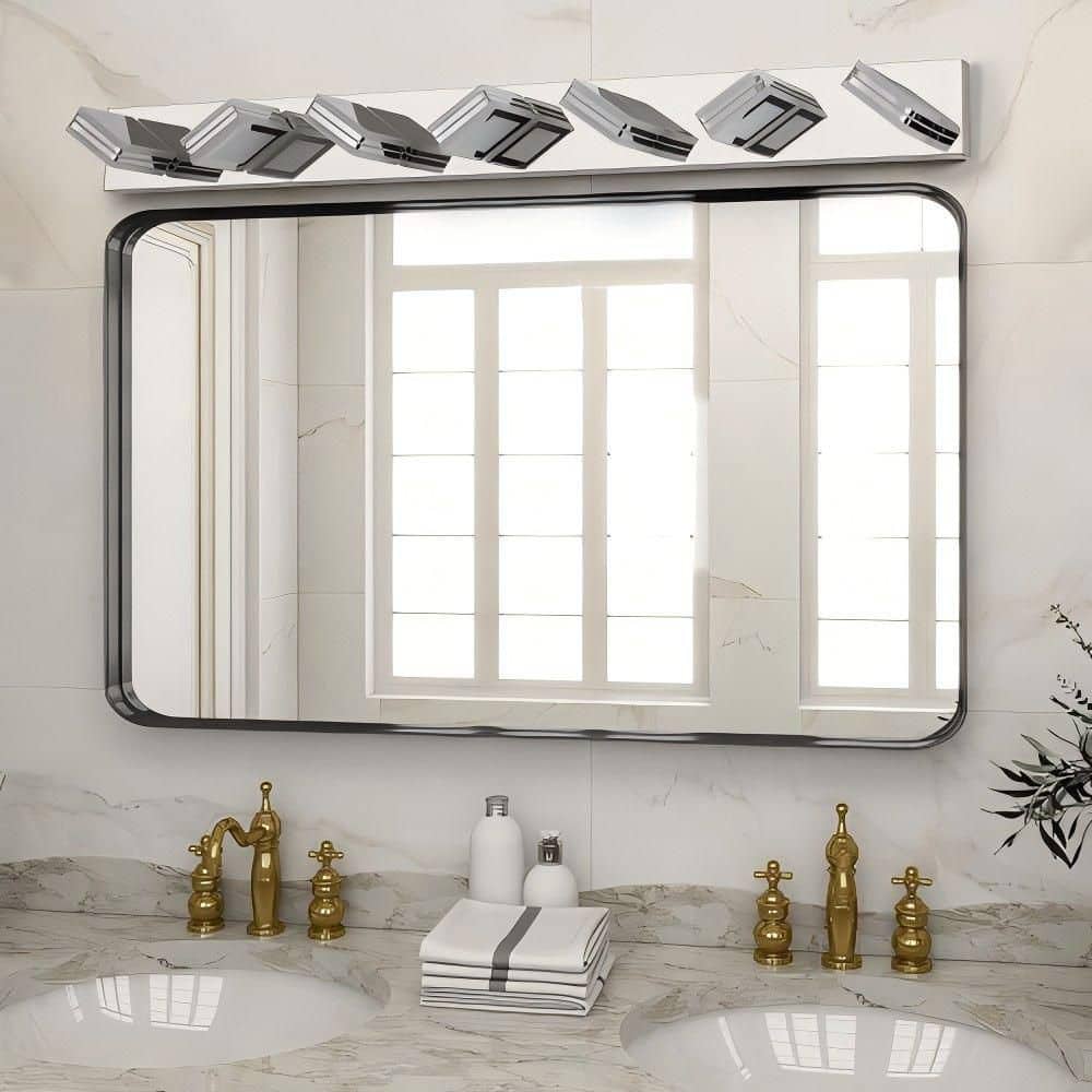 45 in. 7-Light Chrome LED Vanity Light with Shade price history on PriceWatchPro
