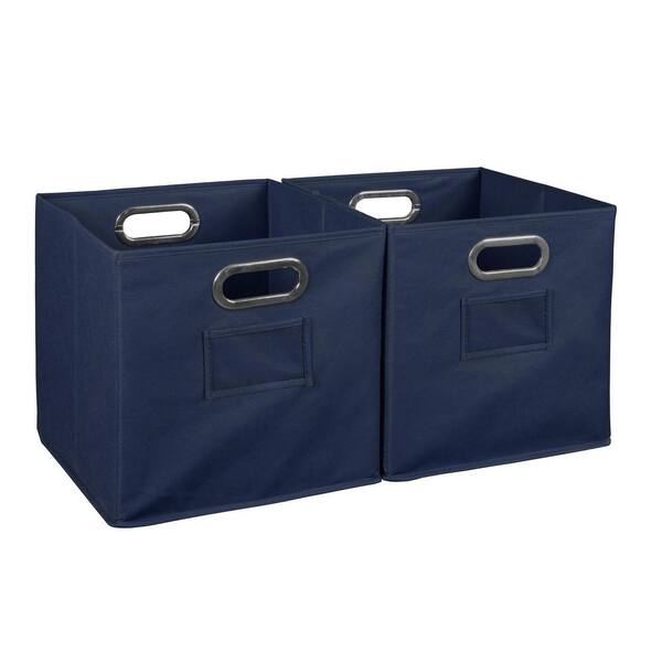 Regency 12 in. H x 12 in. W x 12 in. D Blue Fabric Cube Storage Bin 2-Pack  HDCHTOTE2PKBE - The Home Depot