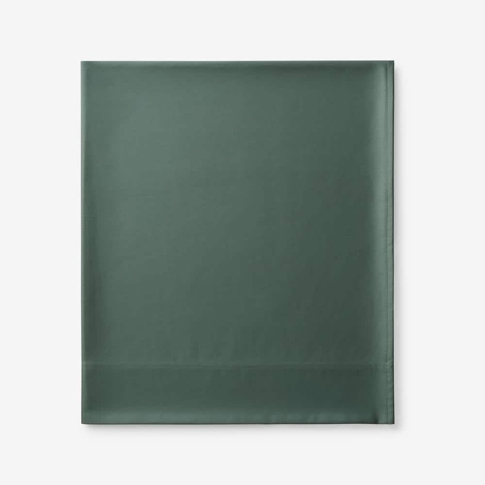 Legends Hotel Supima Cotton Wrinkle-Free Extra Deep Olive Green Sateen King Flat Sheet -  The Company Store, E3U3-K-OLI-GRN