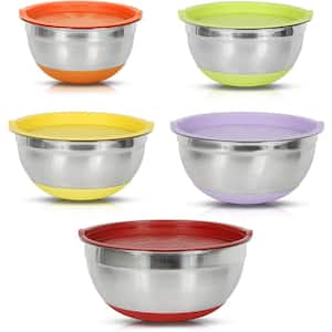 10-Piece Stainless Mixing Bowls with Airtight Lids Set