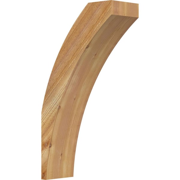 Ekena Millwork 6"W x 14"D x 26"H Thorton Rough Sawn Knee Brace, Western Red Cedar