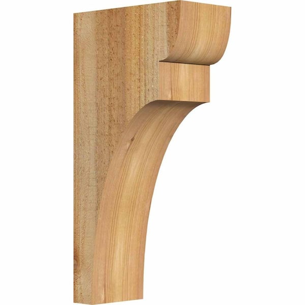 Ekena Millwork 4 in. x 8 in. x 16 in. Western Red Cedar Yorktown Rough Sawn Corbel