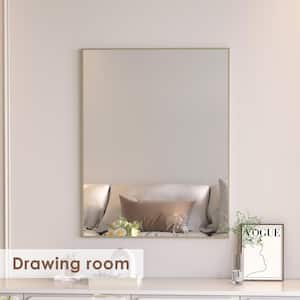 36 in. W x 28 in. H Rectangle Aluminum Alloy Framed Wall Mounted Bathroom Vanity Accent Mirror in Brushed Nickel