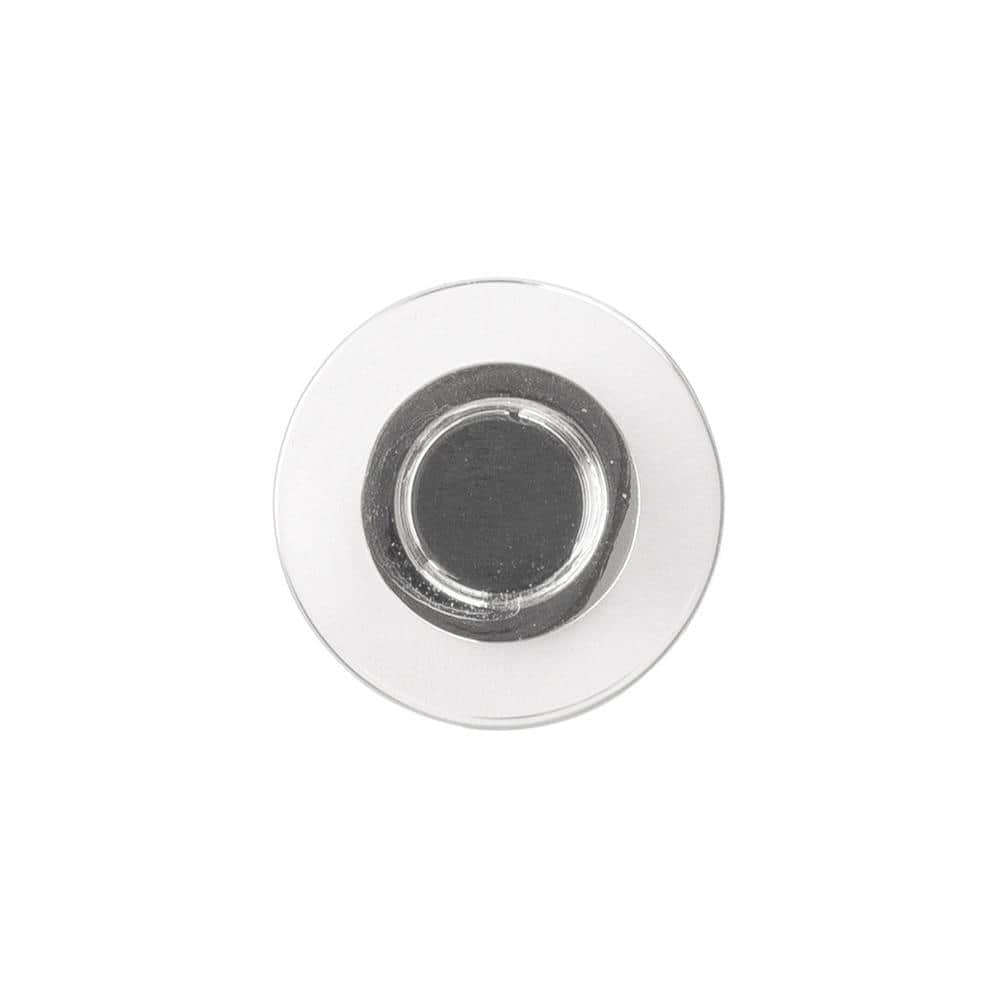 Chrome and Acrylic Round Mushroom Knob with Mounting Hardware