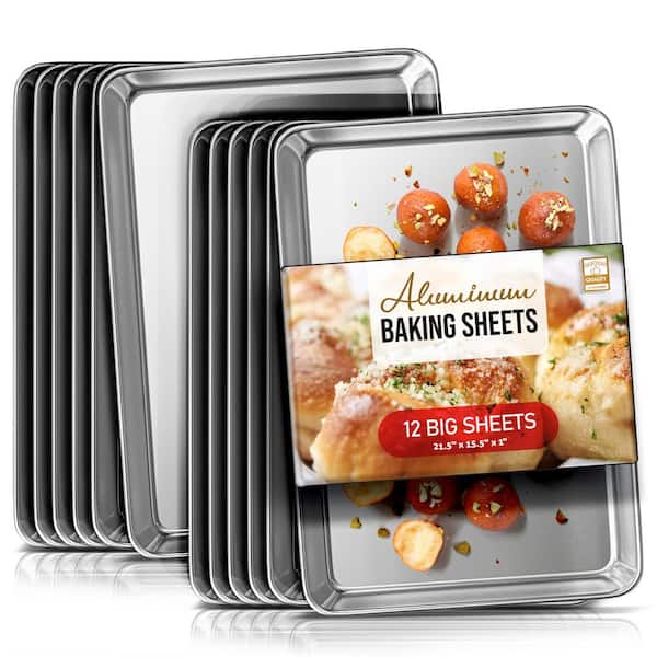  Eatex Aluminum Baking Sheet Set, 2 Pack Cookie Sheet Set, 21” x  15” Large Baking Pan Set, Cookie Sheets for Baking Nonstick, Baking Pans  Set, Steel Baking Sheets for Oven, Big