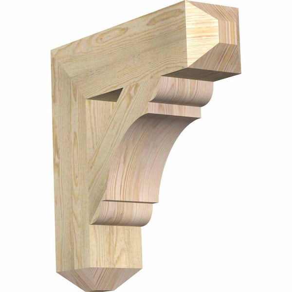 Ekena Millwork 6 in. x 24 in. x 24 in. Douglas Fir Olympic Craftsman Rough Sawn Bracket