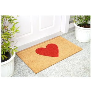 Red Heart Doormat Multi-Colored 20 in. x 34 in. Indoor or Outdoor Doormat