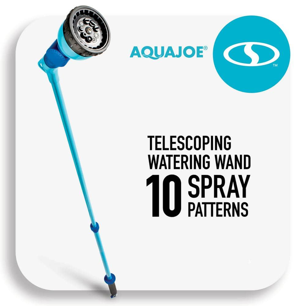 AQUA JOE 53 in. 10-Pattern Telescoping Watering Wand AJ-WW10-T59 - The Home  Depot