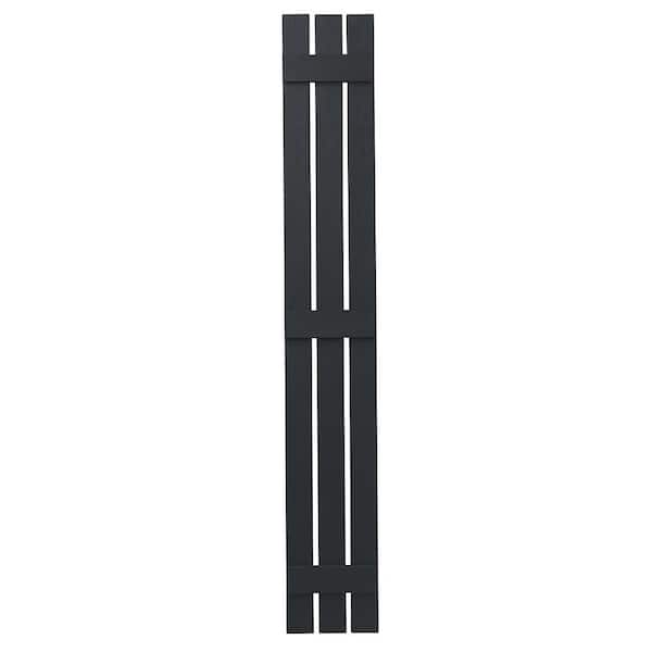 Ply Gem 12 in. x 71 in. Polypropylene 3-Board Open Board and Batten Shutters Pair in Blackwatch Green