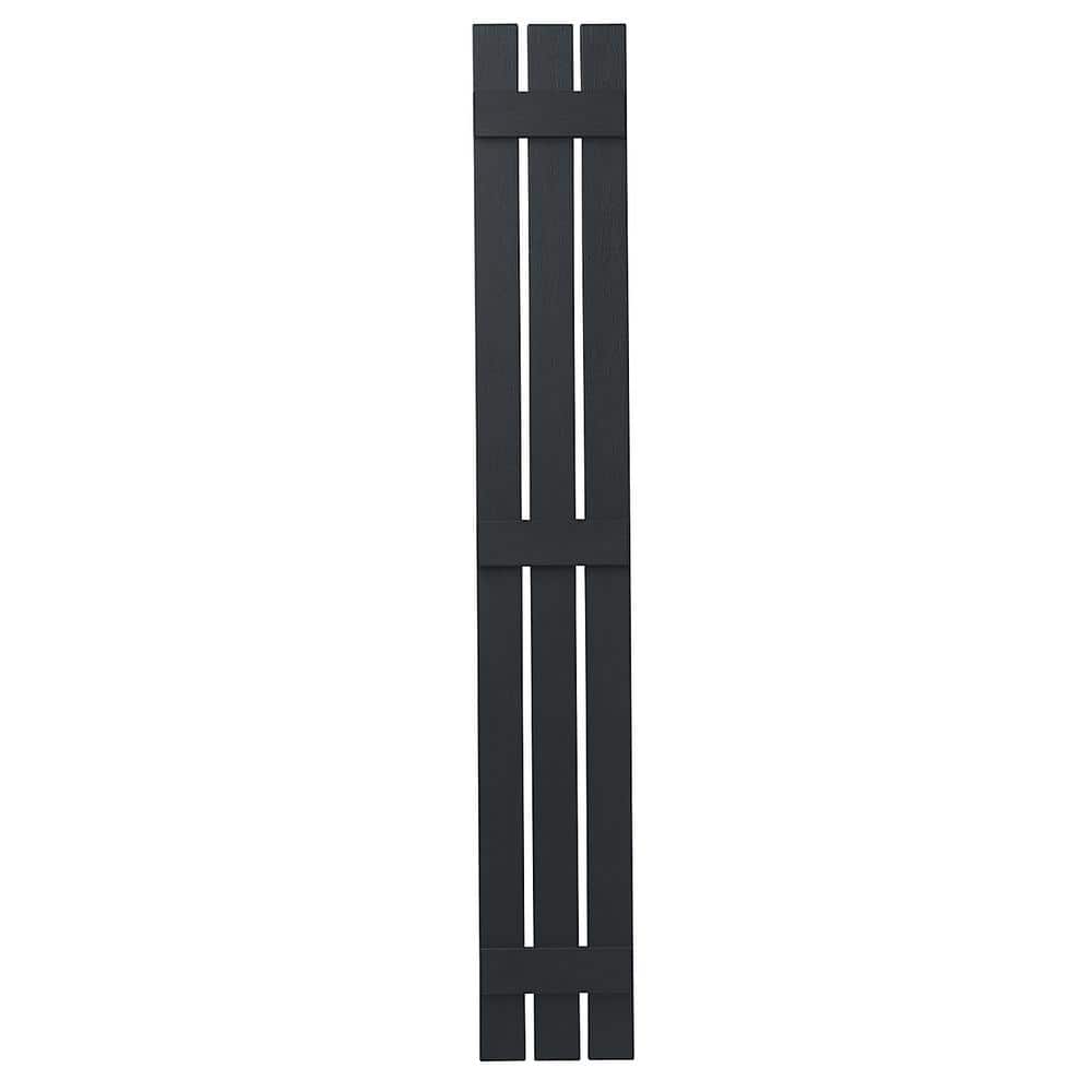12 in. x 75 in. Polypropylene 3-Board Open Board and Batten Shutters Pair in Blackwatch Green