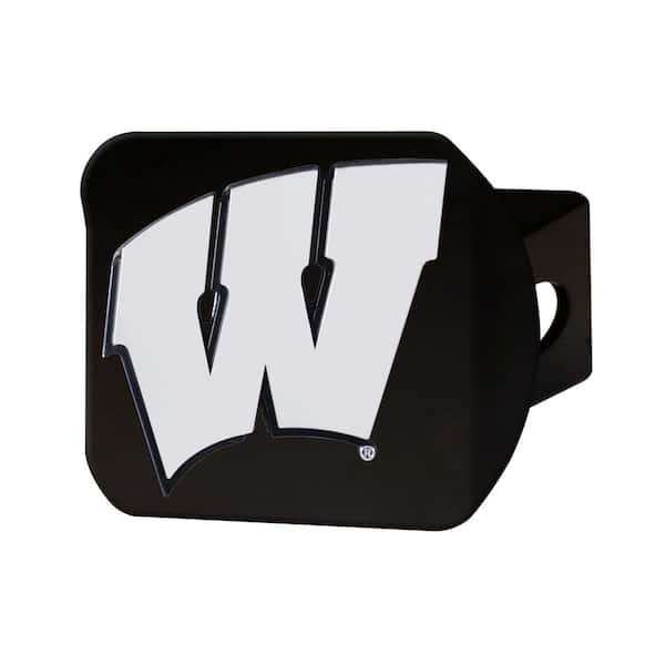 FANMATS NCAA University of Wisconsin Class III Black Hitch Cover with Chrome Emblem