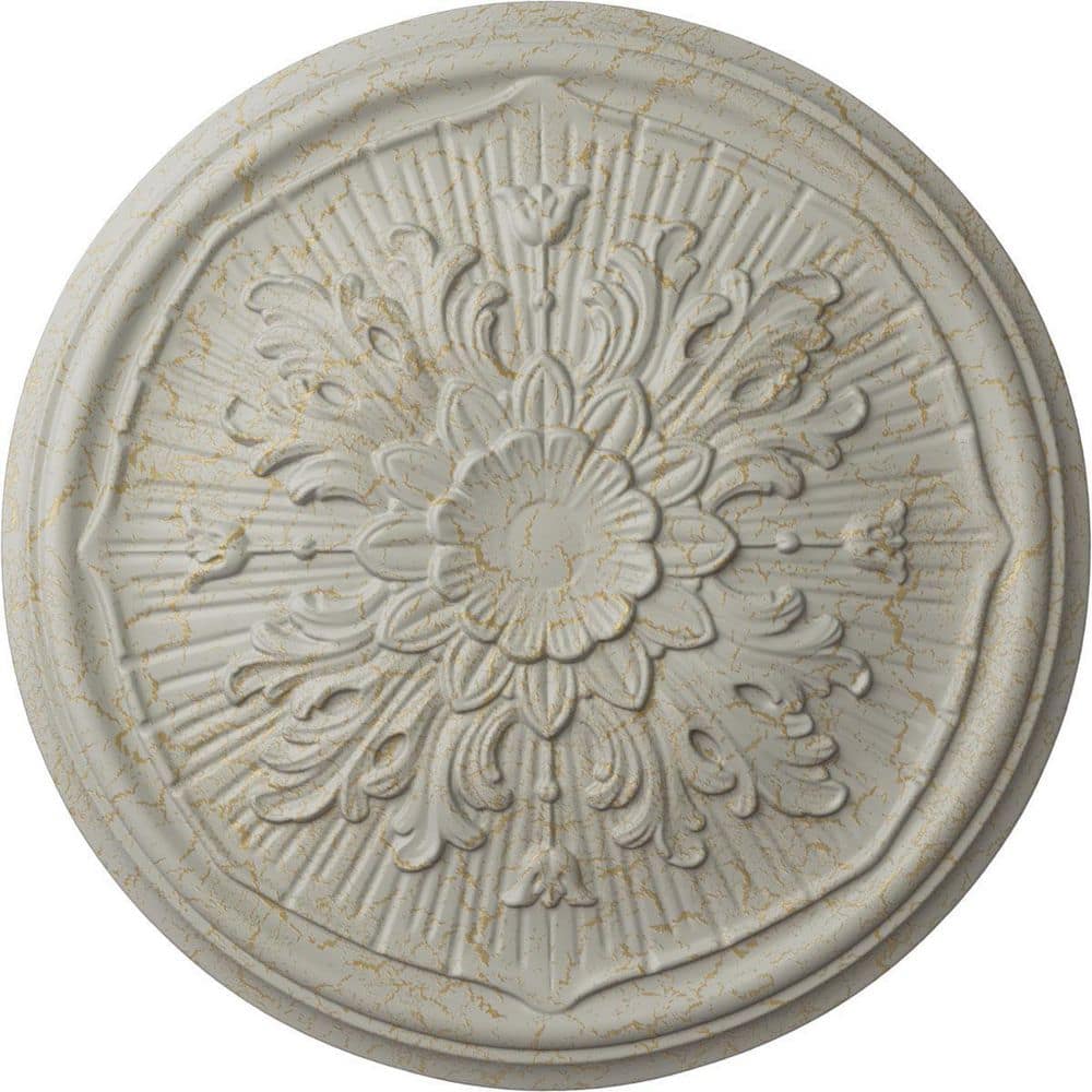 15-3/4 in. x 5/8 in. Lupton Urethane Ceiling Medallion (Fits Canopies upto 1-1/8 in.), Pot of Cream Crackle price history on PriceWatchPro