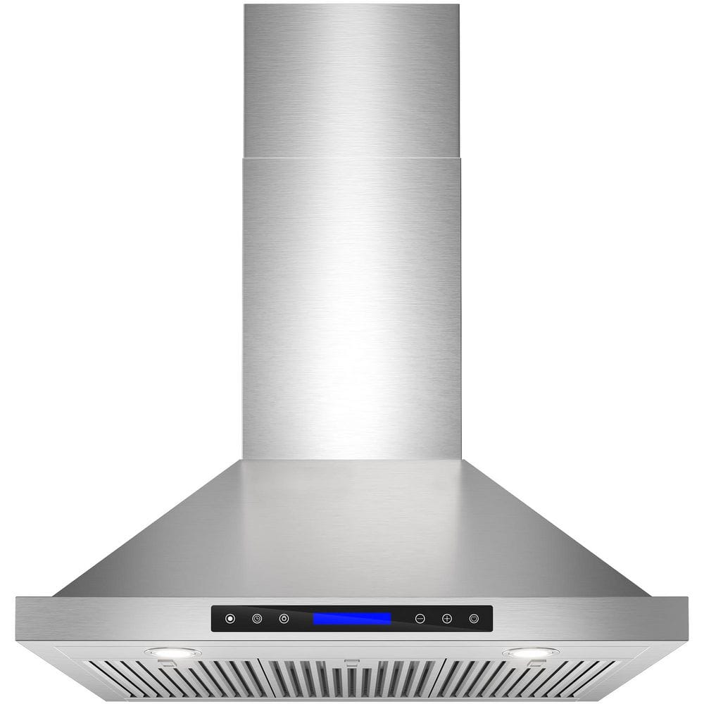 36 in. 900 CFM Convertible Wall Mount Range Hood with Remote, Touch Control LCD, Long-term Warranty in Stainless Steel