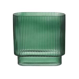 Fremont Colored Glass 8.25 in. Decorative Vase in Green - Medium