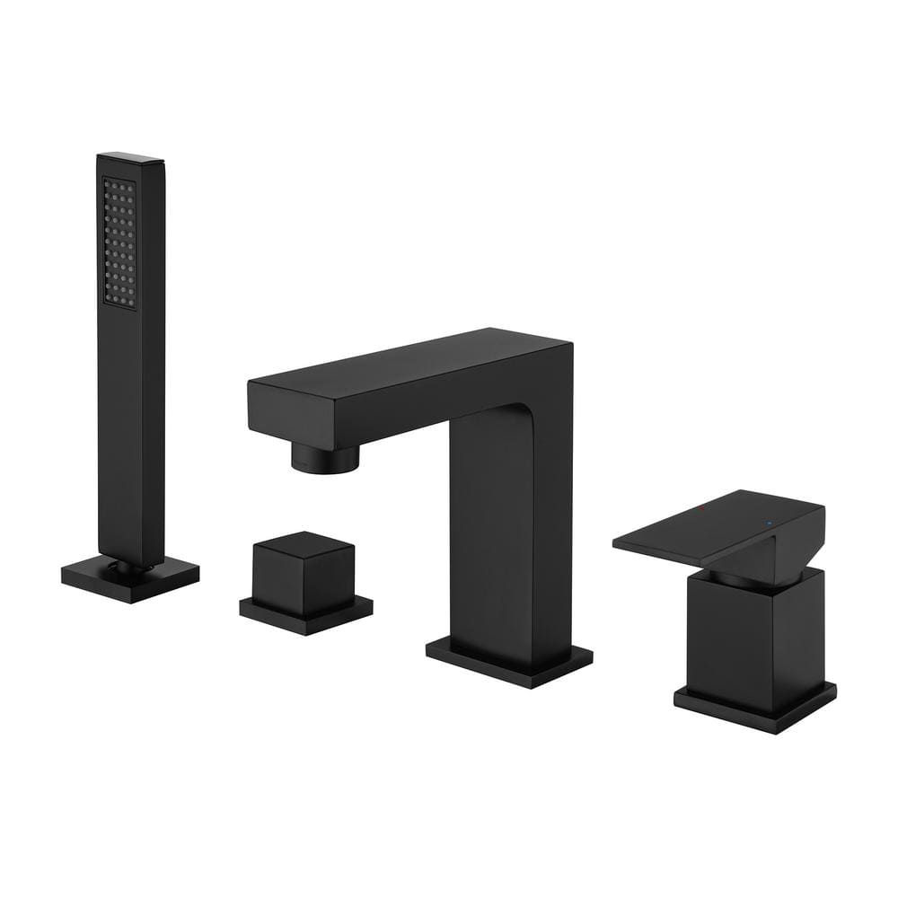 FLG SingleHandle DeckMount Roman Tub Faucet with Hand Shower Modern