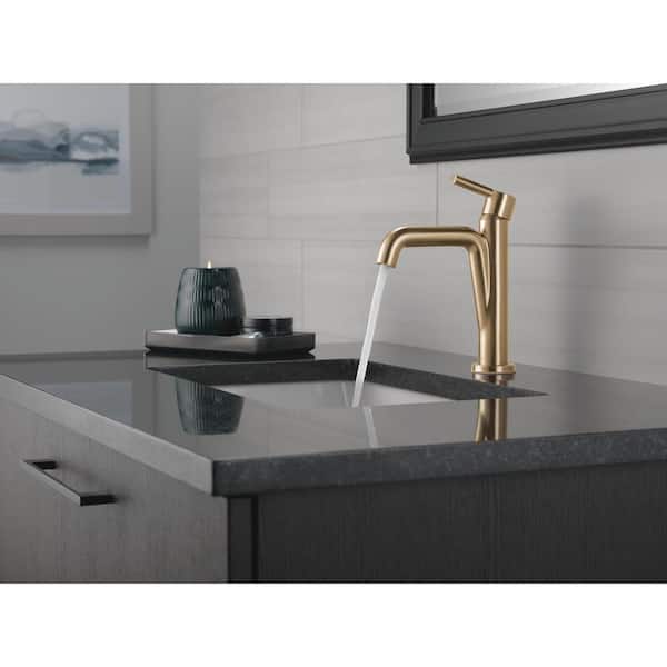 Nicoli Gold Single-Handle 4 in. Single Hole Bathroom Faucet in Champagne Bronze