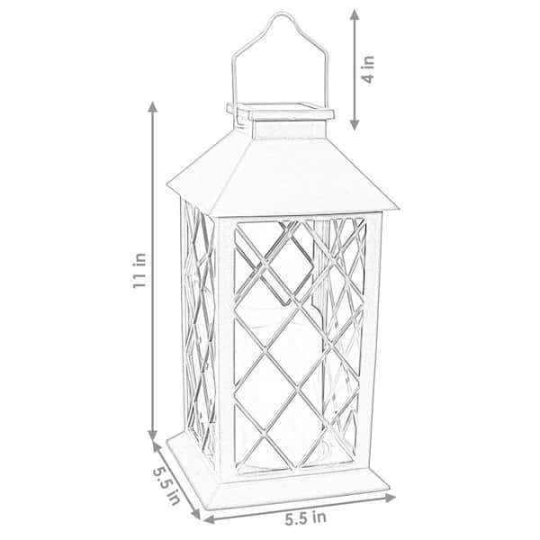 Sunnydaze Concord Outdoor Solar LED Candle Lantern - 11-Inch - Multiple Options