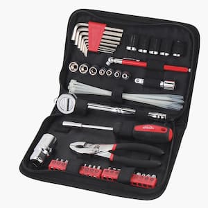Apollo Tools 39 Piece General Tool Kit W/ Hard Case Hammer Pliers Model  DT9706