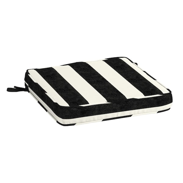 ARDEN SELECTIONS ProFoam 20 in. x 20 in. Onyx Black Cabana Square Outdoor Seat Cushion
