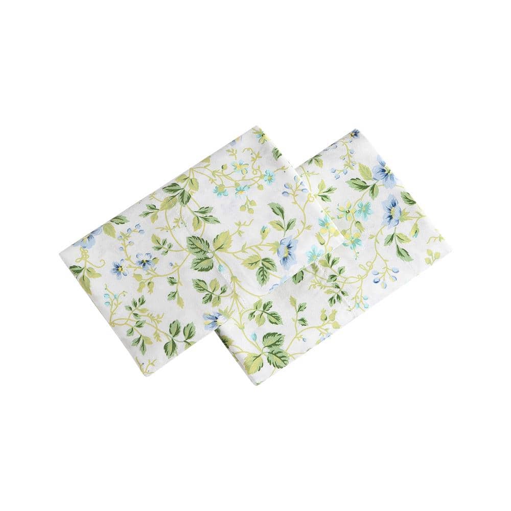 Periwinkle Floral Cotton Queen Sheet Set