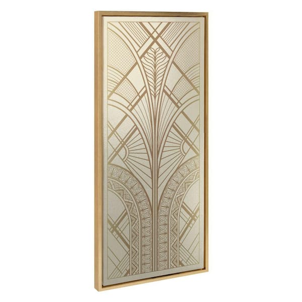 Kate and Laurel Sylvie "Retro Art Deco Glam Abstract" by the Creative Bunch Studio Framed Art Print 18 in. x 40 in.