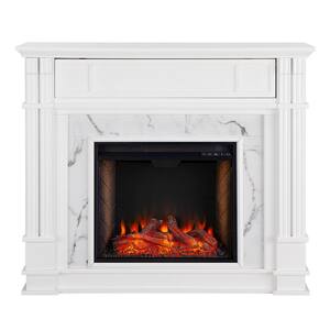 Treshelle Alexa-Enabled 48 in. Electric Smart Fireplace in White