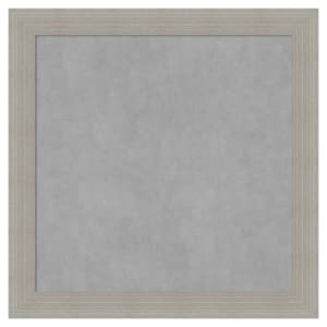 Woodgrain Stripe Grey 14 in. x 14 in. Framed Magnetic Board