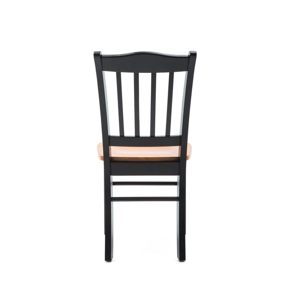 Black and Oak Shaker 5-Piece Solid Wood Dining Set