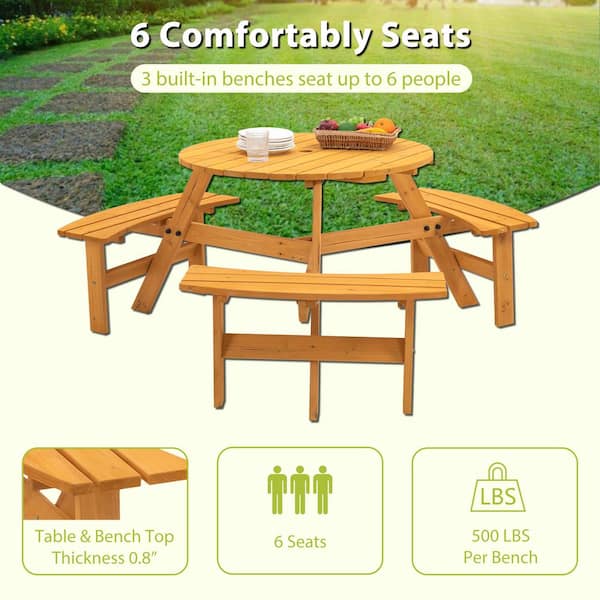 Round discount garden benches