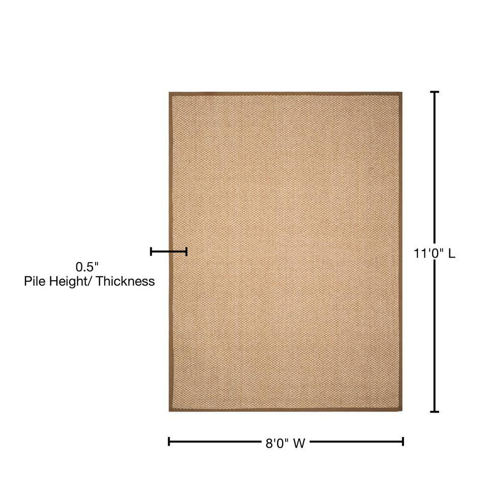 Natural Fiber 8' x 11' Hand-Knotted Jute Area Rug