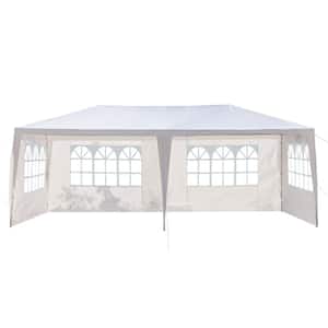 10 ft. x 20 ft. White 4 Sides Waterproof Tent with Spiral Tubes