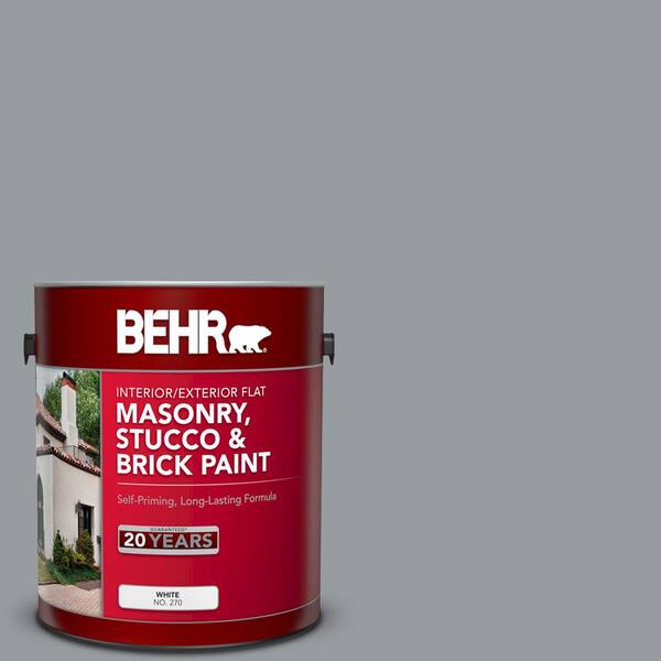 BEHR 1 gal. #N500-4 Pencil Sketch Flat Interior/Exterior Masonry, Stucco and Brick Paint