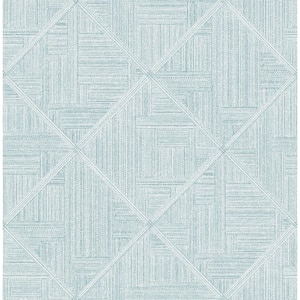 Cade Teal Geometric Wallpaper Sample