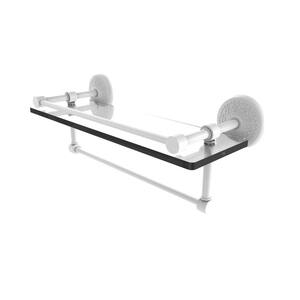 Allied Brass 16" Double Glass Shelf With Towel Bar - Matte Black Bathroom Or Kitchen Shelf - View #4