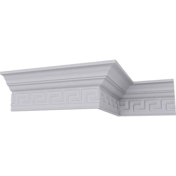 Ekena Millwork SAMPLE - 2-1/4 in. x 12 in. x 3-1/2 in. Polyurethane Eris Crown Moulding