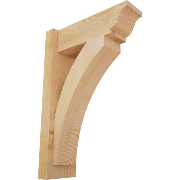 Ekena Millwork 6 in. x 24 in. x 16 in. Douglas Fir Thorton Traditional Rough Sawn Outlooker