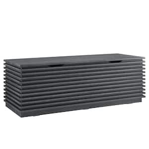 Render Charcoal Black Storage Trunk Bench 47 in. in